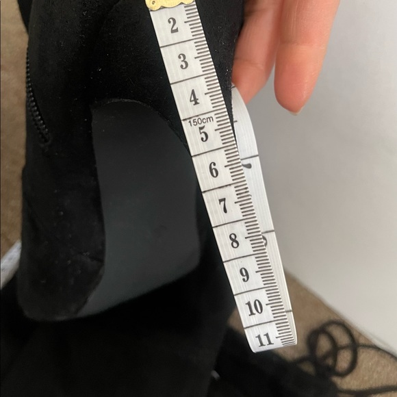 JOY IN LOVE Women's Microsuede Over The Knee High Heel Boots black boots - Picture 8 of 12